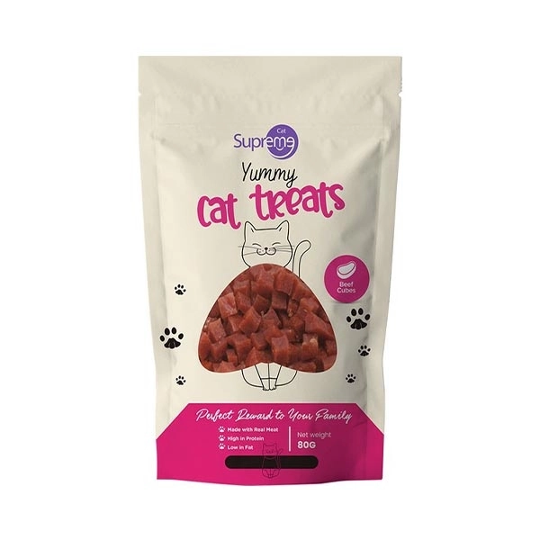 Supreme Cat Küp Şeklinde Sığır Etli Kedi Ödül Maması 80gr - 1