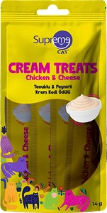 Supreme Cat Tavuklu & Peynirli Sıvı Kedi Ödül Maması 4x14 gr