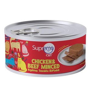 Supreme Cat Tavuklu Ve Biftekli Kıyılmış Yetişkin Konserve Kedi Maması 85 Gr