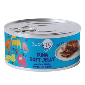 Supreme Cat Ton Balıklı Jöle İçerisinde Yetişkin Kedi Yaş Maması 85 Gr - 1