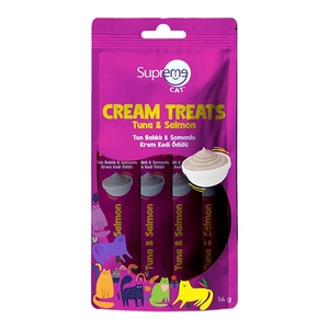 Supreme Cat Ton Balıklı & Somonlu Sıvı Kedi Ödül Maması 4x14 gr
