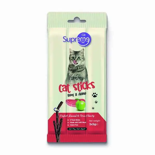 Supreme Sığır Etli ve Elmalı Kedi Ödül Çubuğu 3x5 gr - 1