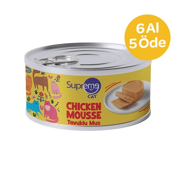Supreme Tavuklu Püre Şeklinde Yaş Kedi Maması 85 gr ( 6 Al 5 Öde ) - 1