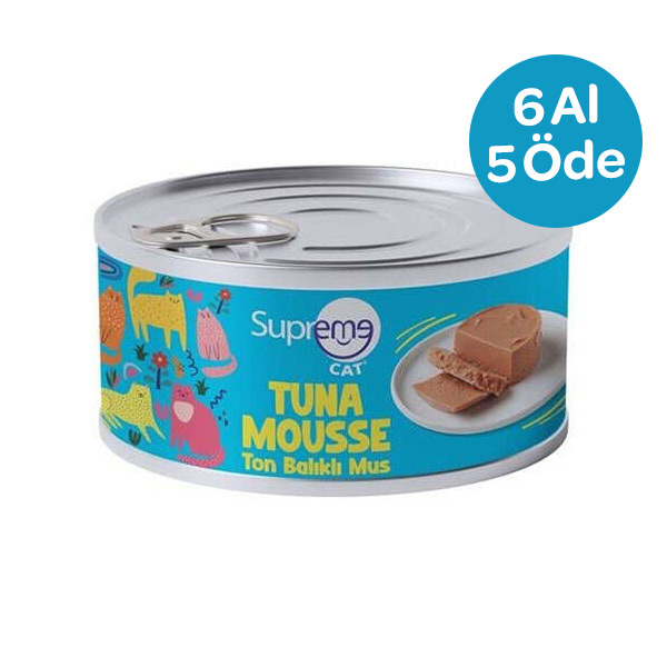 Supreme Ton Balıklı Püre Şeklinde Yaş Kedi Maması 85 gr ( 6 Al 5 Öde) - 1