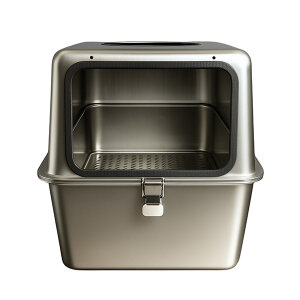 Tigres CleanSteel Premium Hijyen Seti – Paslanmaz Çelik Kedi Tuvaleti +  Zaman Ayarlı Otomatik İkili Mama Kabı + 2L Su Pınarı - 12