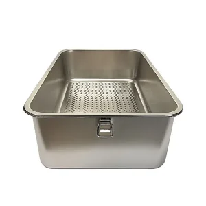 Tigres CleanSteel Premium Paslanmaz Çelik Üstten Girişli Kedi Tuvalet Kabı – 60 cm, Hijyenik & Lüks Tasarım - 10