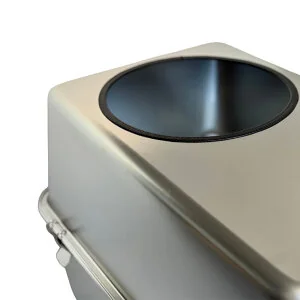 Tigres CleanSteel Premium Hijyen Seti – Paslanmaz Çelik Kedi Tuvaleti +  Zaman Ayarlı Otomatik İkili Mama Kabı + 2L Su Pınarı - 11