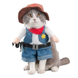 Tigres Jesty Eğlenceli Kovboy Şeklinde Kedi Kıyafeti