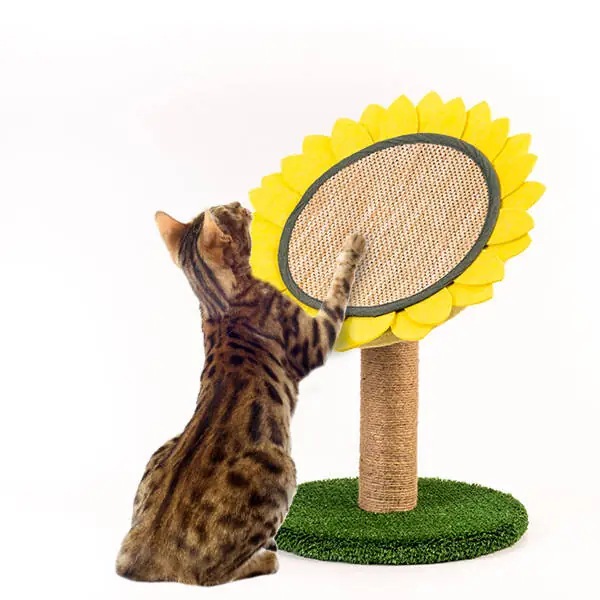 Tigres Lucky Ayçiçeği Şeklinde Kedi Tırmalaması Bej - 2