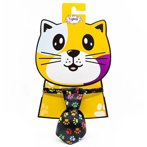 Tigres Pati Desenli Kravat Kedi Tasması - 1