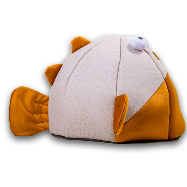 Tigres Puffy Balon Balığı Şeklinde Kedi ve Köpek Yatağı - 4