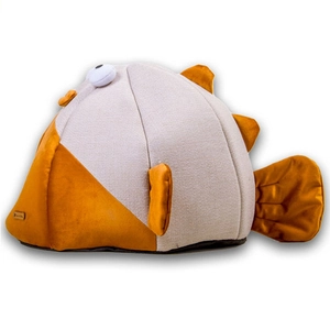 Tigres Puffy Balon Balığı Şeklinde Kedi ve Köpek Yatağı - 5