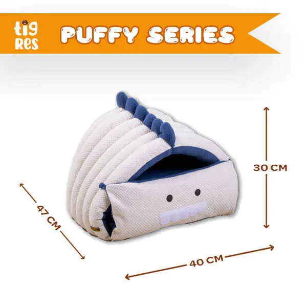 Tigres Puffy Dinozor Şeklinde Kedi ve Köpek Yatağı - 2