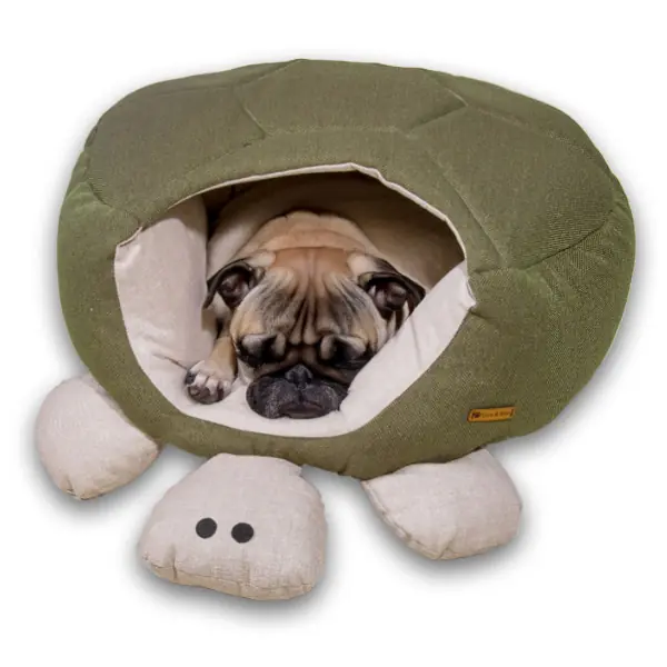 Tigres Puffy Kaplumbağa Şeklinde Kedi ve Köpek Yatağı - 9