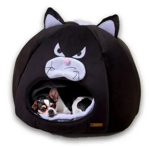 Tigres Puffy Kedi Şeklinde Kedi ve Köpek Yatağı - 9