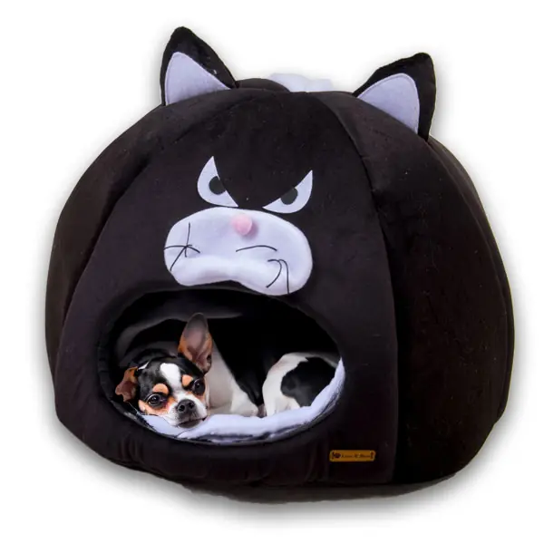 Tigres Puffy Kedi Şeklinde Kedi ve Köpek Yatağı - 9