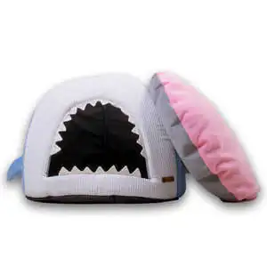 Tigres Puffy Köpek Balığı Şeklinde Kedi ve Köpek Yatağı - 7
