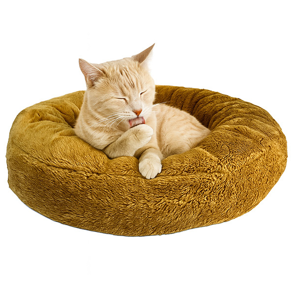 Tigres Puffy Simit Şeklinde Kedi Yatağı 50 cm - 1