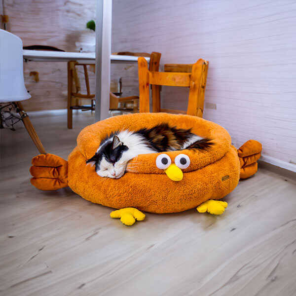 Tigres Puffy Tavuk Şeklinde Kedi ve Köpek Yatağı - 8