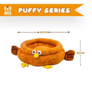 Tigres Puffy Tavuk Şeklinde Kedi ve Köpek Yatağı - 2