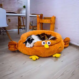 Tigres Puffy Tavuk Şeklinde Kedi ve Köpek Yatağı - 8