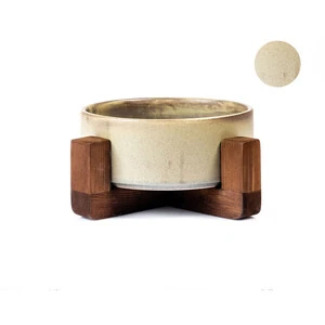 Tigres Stuff Boyun Destekleyici Seramik Mama ve Su Kabı Zeytin Yeşili