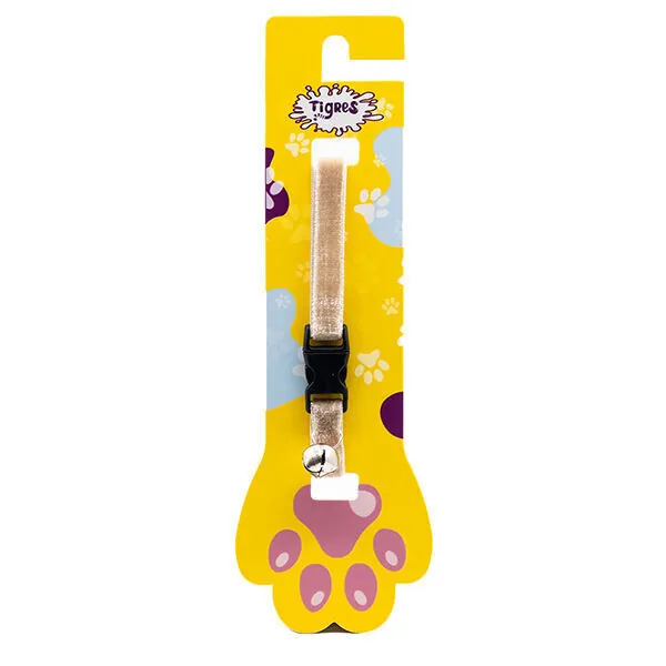 Tigres Necy Süet Kedi Tasması Bej - 1