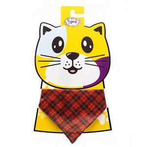 Tigres Team Ekose Desenli Fular Kedi Tasması