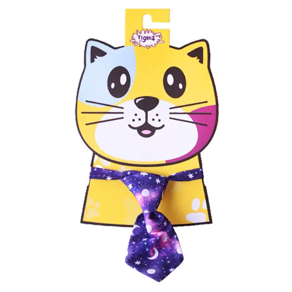 Tigres Team Galaksi Desenli Kravat Kedi Tasması - 1