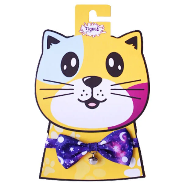 Tigres Team Galaksi Desenli Papyon Kedi Tasması - 1