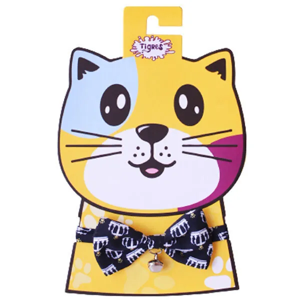 Tigres Team Kral Tacı Desenli Papyon Kedi Tasması - 1