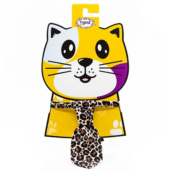 Tigres Team Leopar Desenli Kravat Kedi Tasması - 1