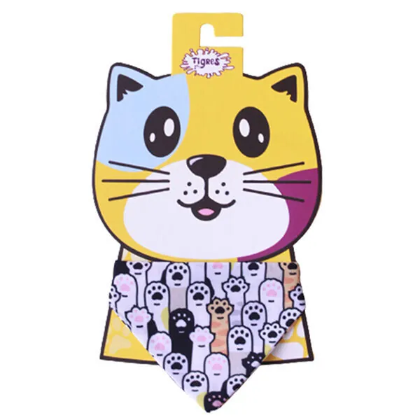 Tigres Team Renkli Pati Desenli Fular Kedi Tasması - 1