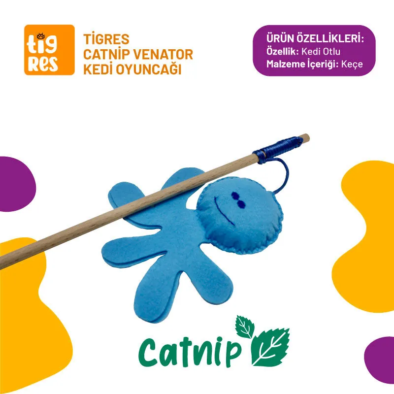 Tigres Venator Catnipli Ahtapot Şeklinde Kedi Oltası - 1