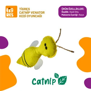 Tigres Venator Catnipli Arı Şeklinde Kedi Oyuncağı