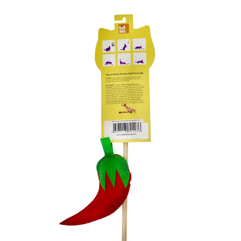 Tigres Venator Catnipli Biber Şeklinde Kedi Oltası - 4