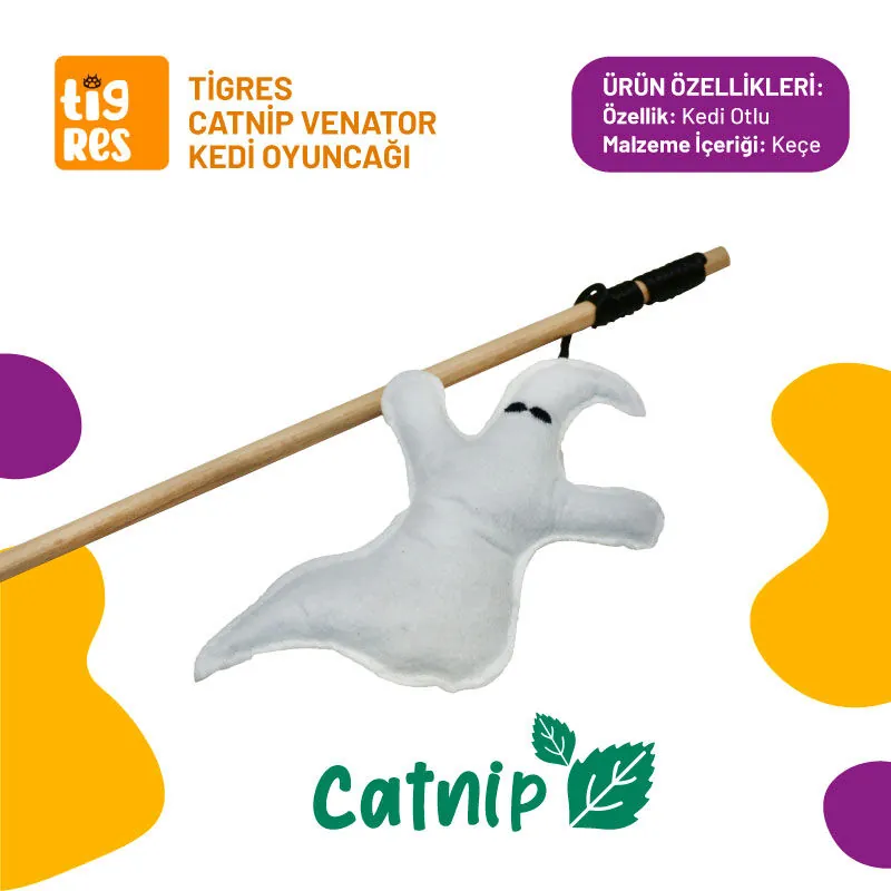 Tigres Venator Catnipli Casper Şeklinde Kedi Oltası - 1