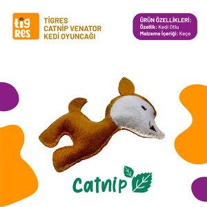 Tigres Venator Catnipli Ceylan Şeklinde Kedi Oyuncağı