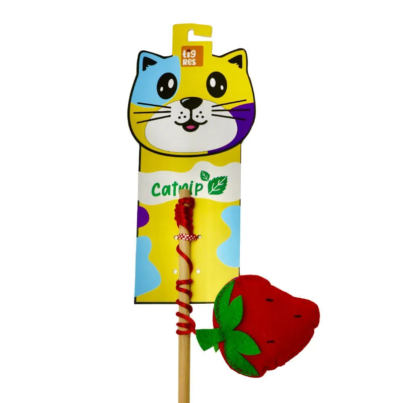 Tigres Venator Catnipli Çilek Şeklinde Kedi Oltası - 3