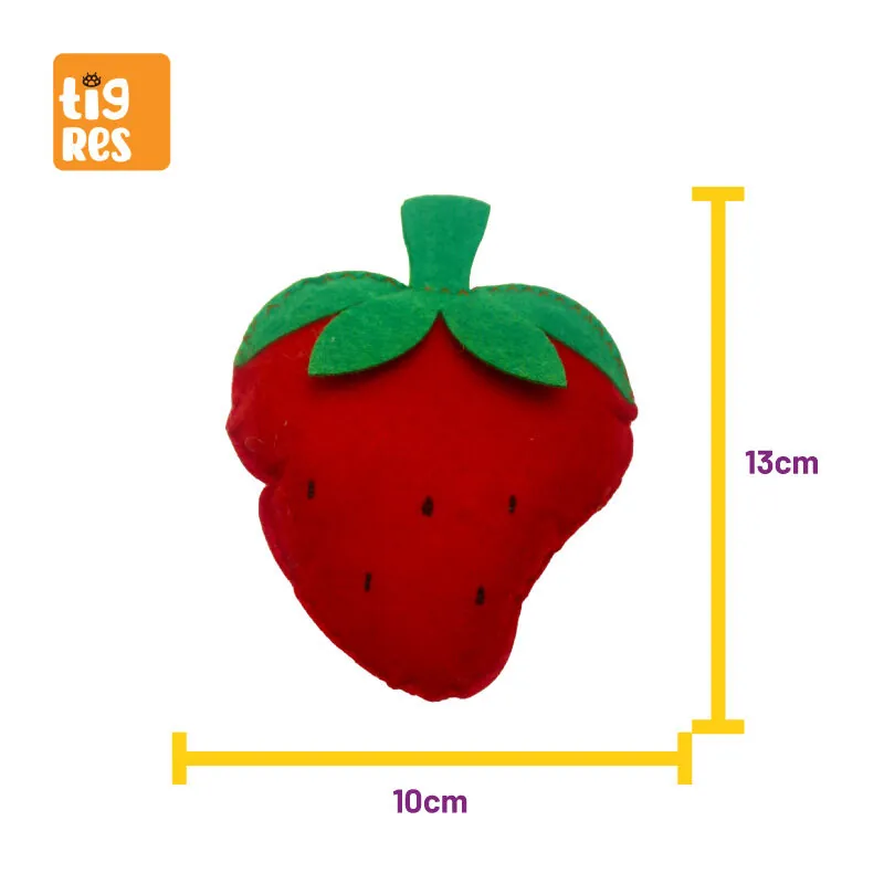 Tigres Venator Catnipli Çilek Şeklinde Kedi Oyuncağı - 4
