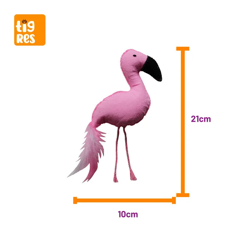 Tigres Venator Catnipli Flamingo Şeklinde Kedi Tüylü Oyuncağı - 3