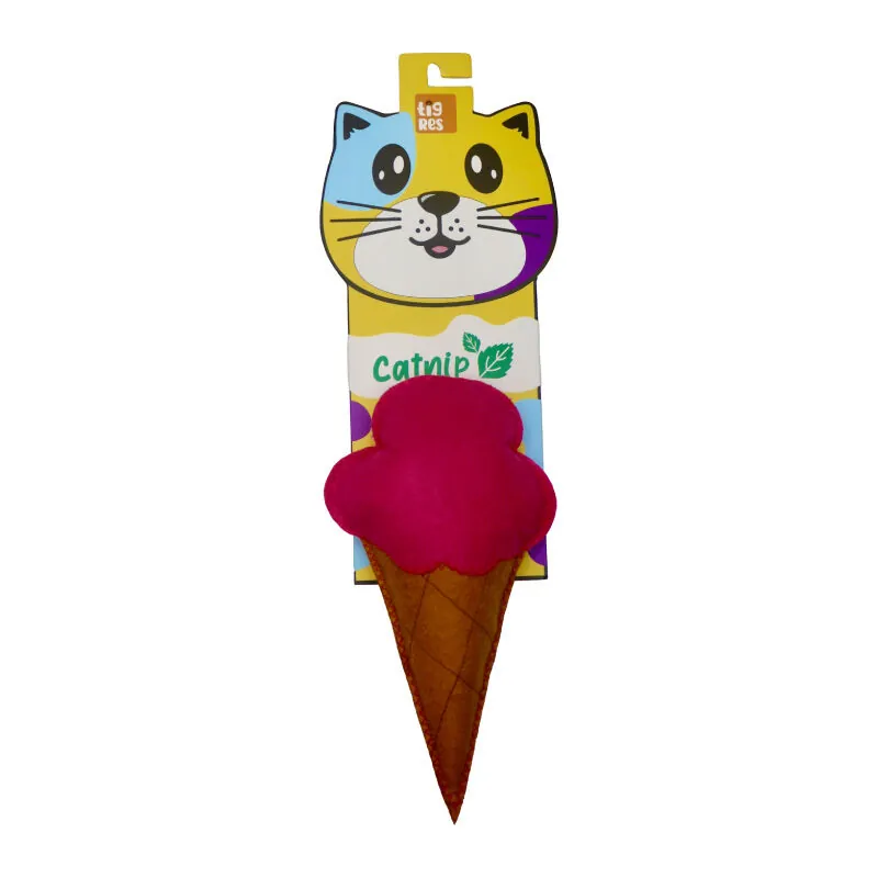 Tigres Venator Catnipli Fuşya Dondurma Şeklinde Kedi Oyuncağı - 2