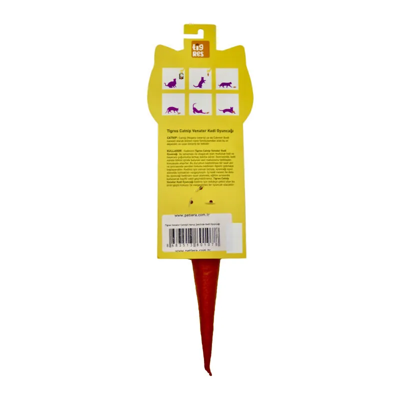 Tigres Venator Catnipli Havuç Şeklinde Kedi Oyuncağı - 3