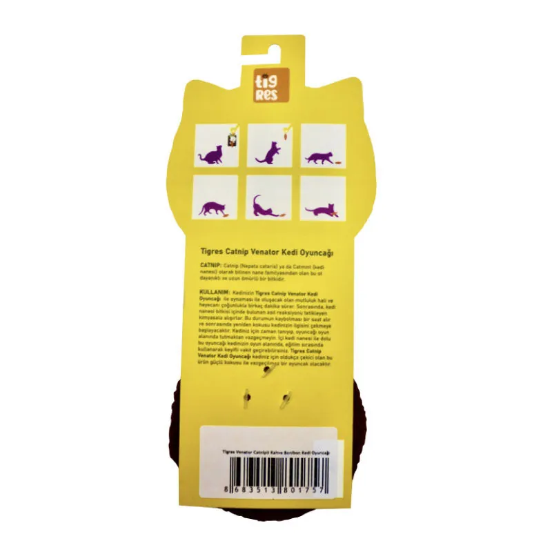 Tigres Venator Catnipli Kahve Bonibon Kedi Oyuncağı - 3