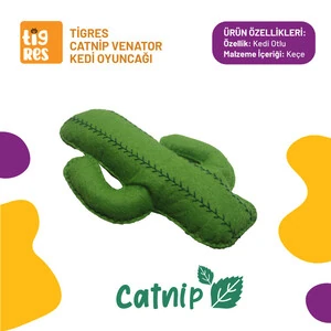 Tigres Venator Catnipli Kaktüs Şeklinde Kedi Oyuncağı