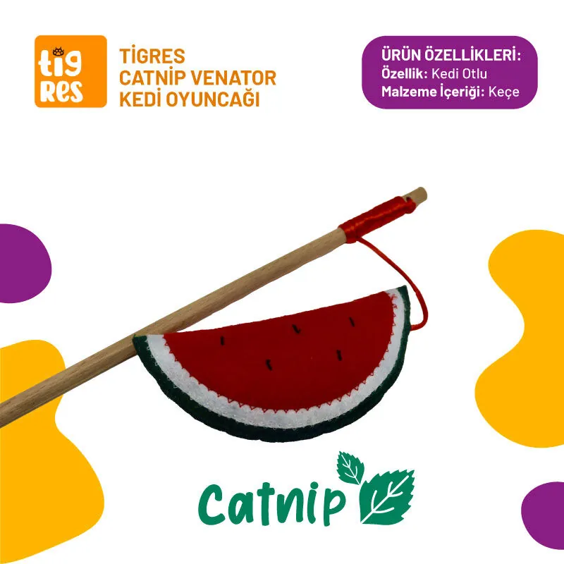 Tigres Venator Catnipli Karpuz Şeklinde Kedi Oltası - 1