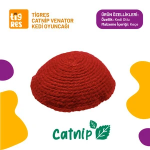 Tigres Venator Catnipli Kırmızı Bonibon Kedi Oyuncağı