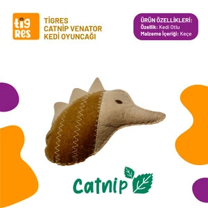 Tigres Venator Catnipli Kirpi Şeklinde Kedi Oyuncağı