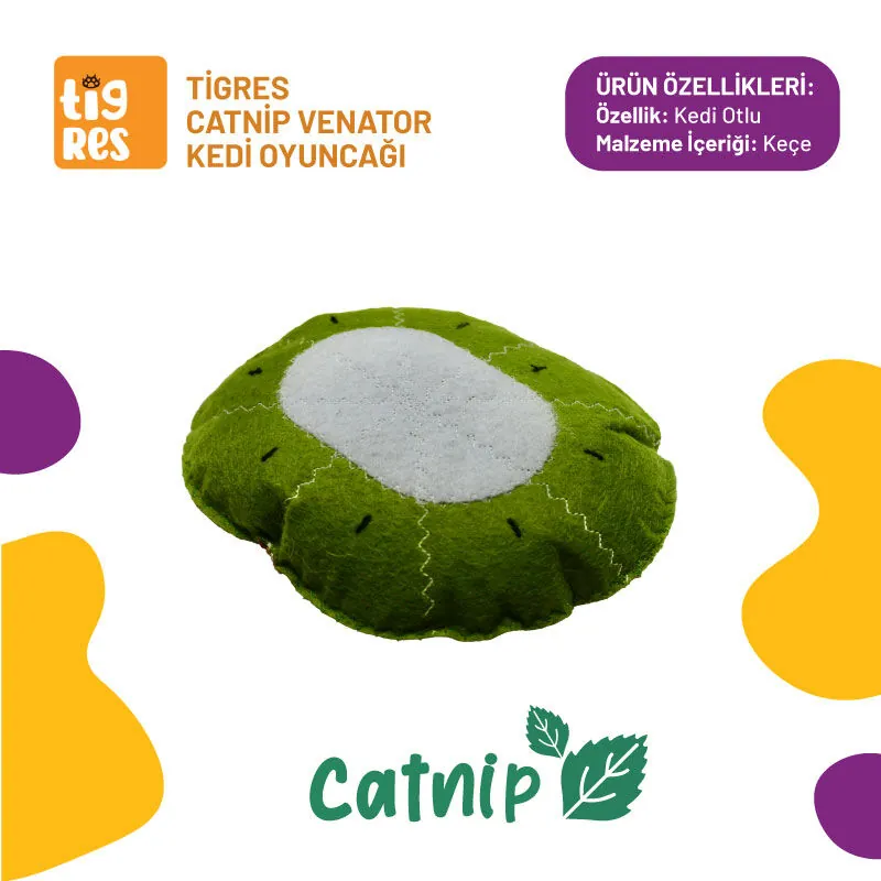 Tigres Venator Catnipli Kivi Şeklinde Kedi Oyuncağı - 1