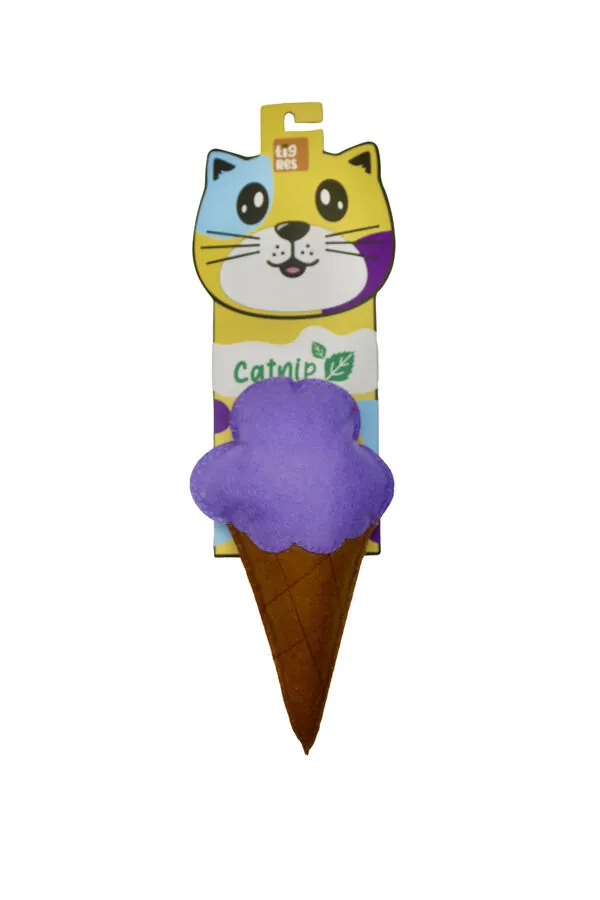 Tigres Venator Catnipli Lila Dondurma Şeklinde Kedi Oyuncağı - 2